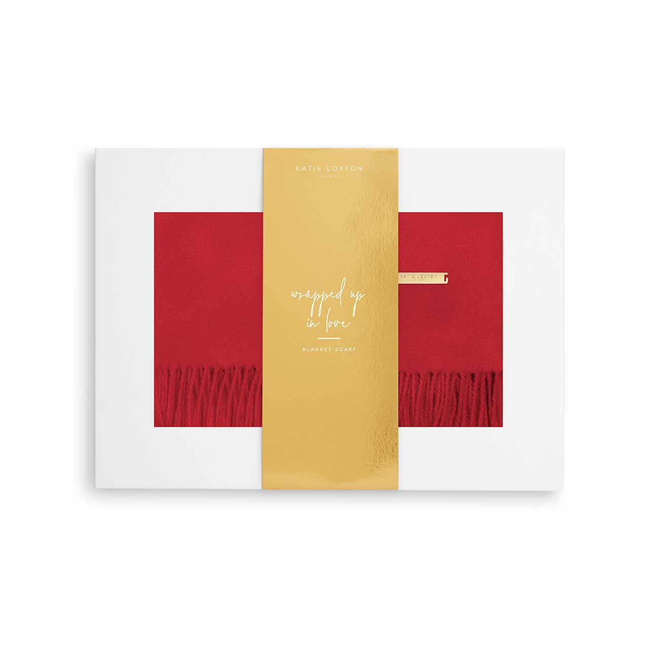 Thick Plain Scarf | Red