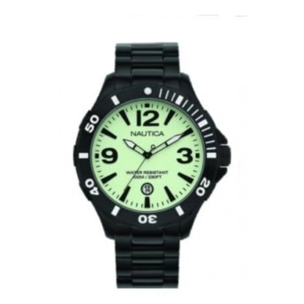 Stylish Black Stainless Steel Wristwatch