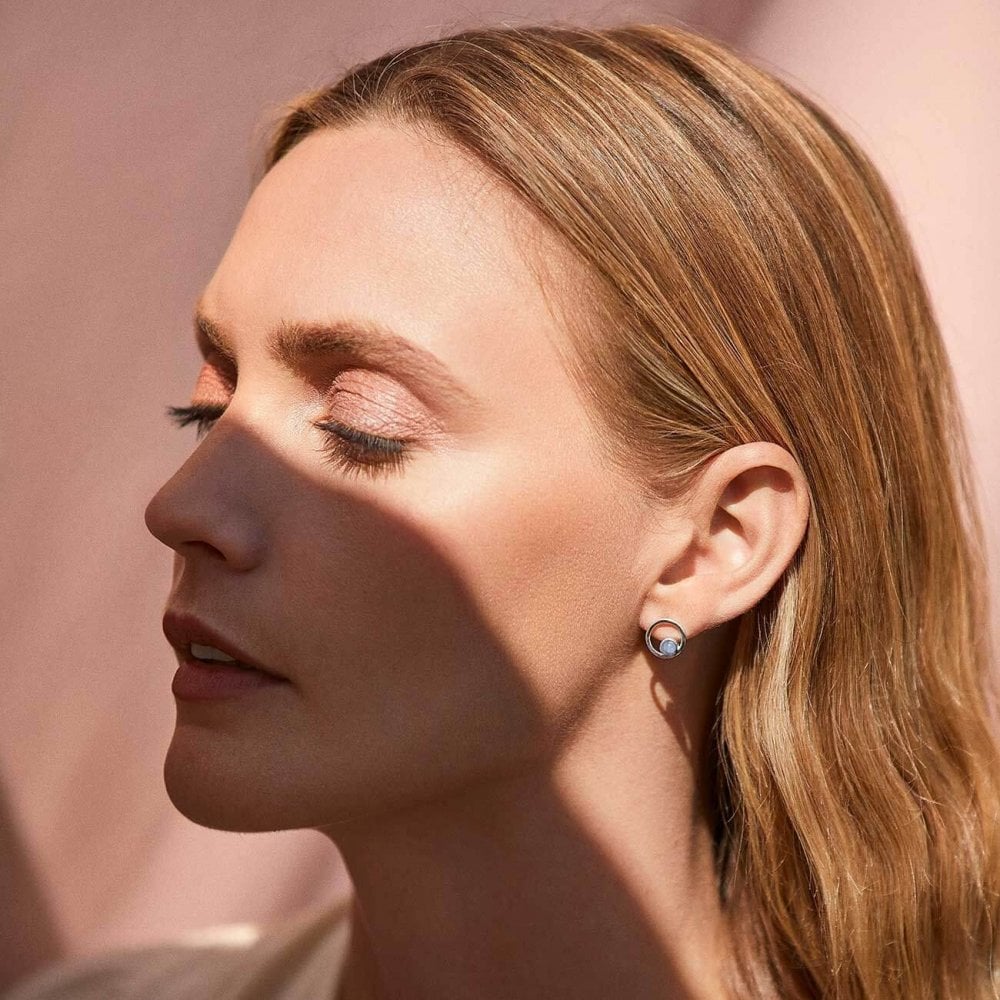 Treasure The Little Things | Birthstone March Aqua Crystal | Silver | Earring Box