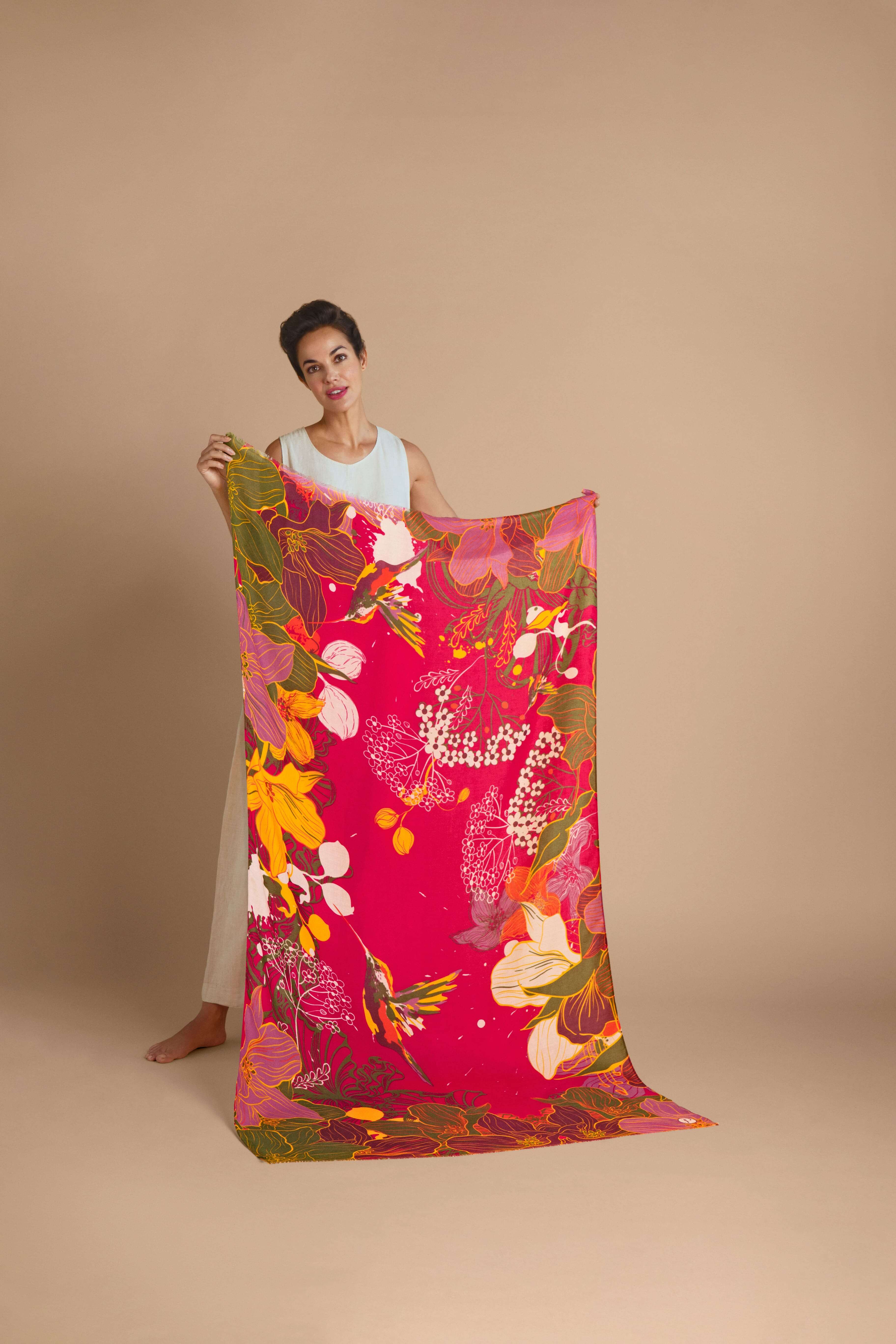 Hovering Hummingbird Print Scarf