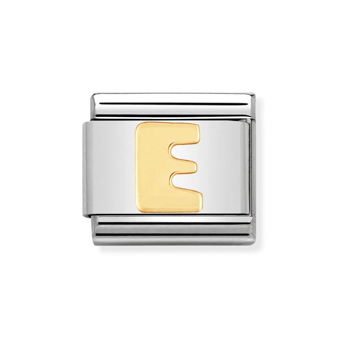 Classic 18ct Gold Letter 'E' Link