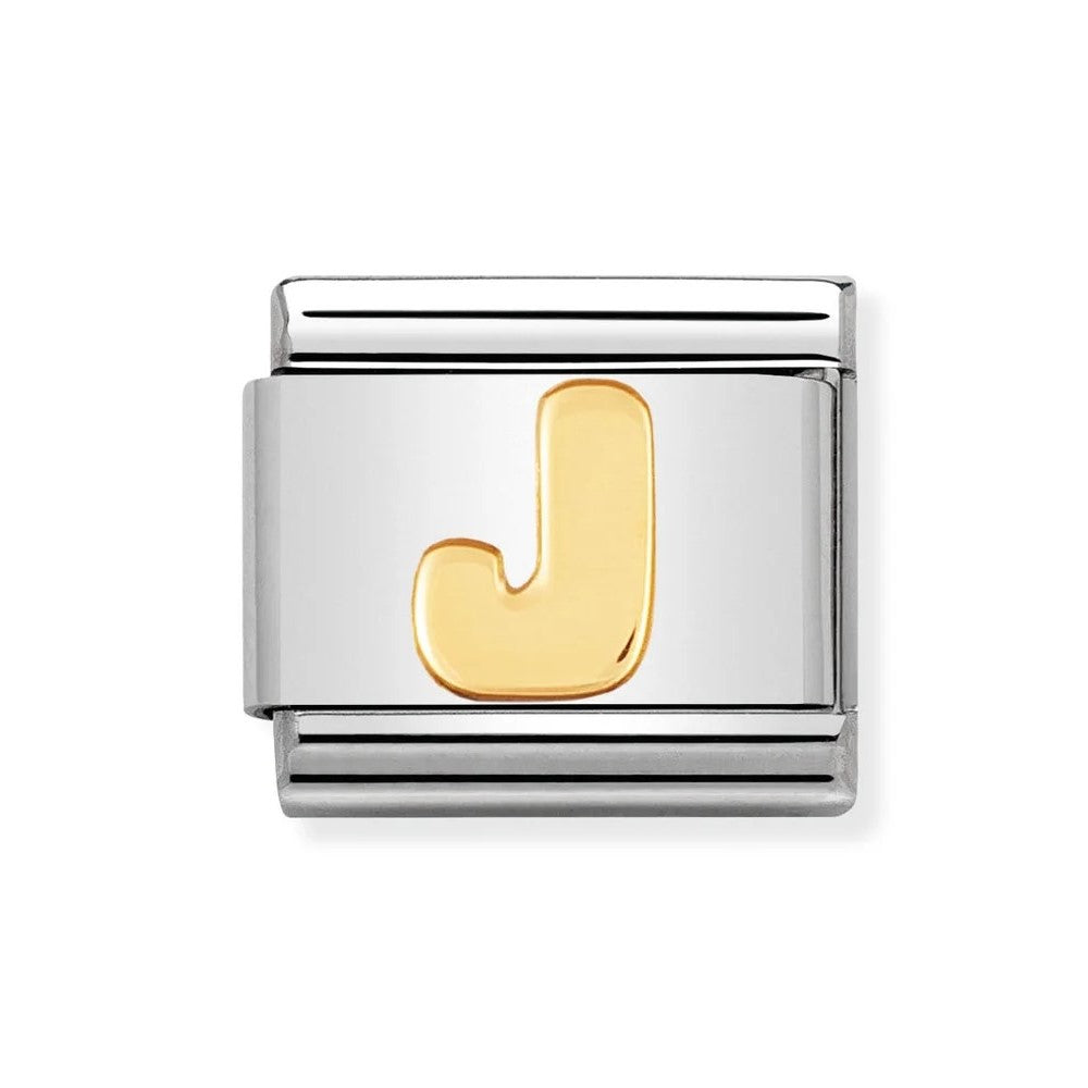 Classic 18ct Gold Letter 'J' Link