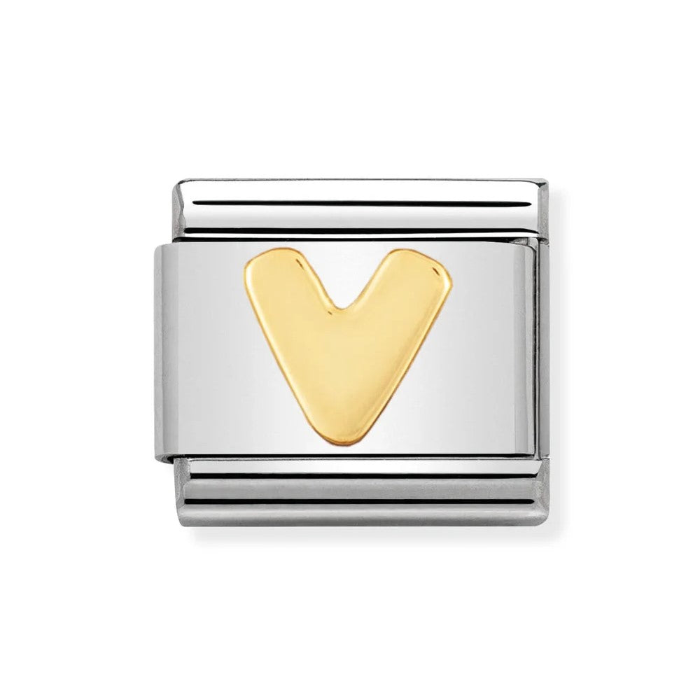 Classic Gold Letter 'V' Link