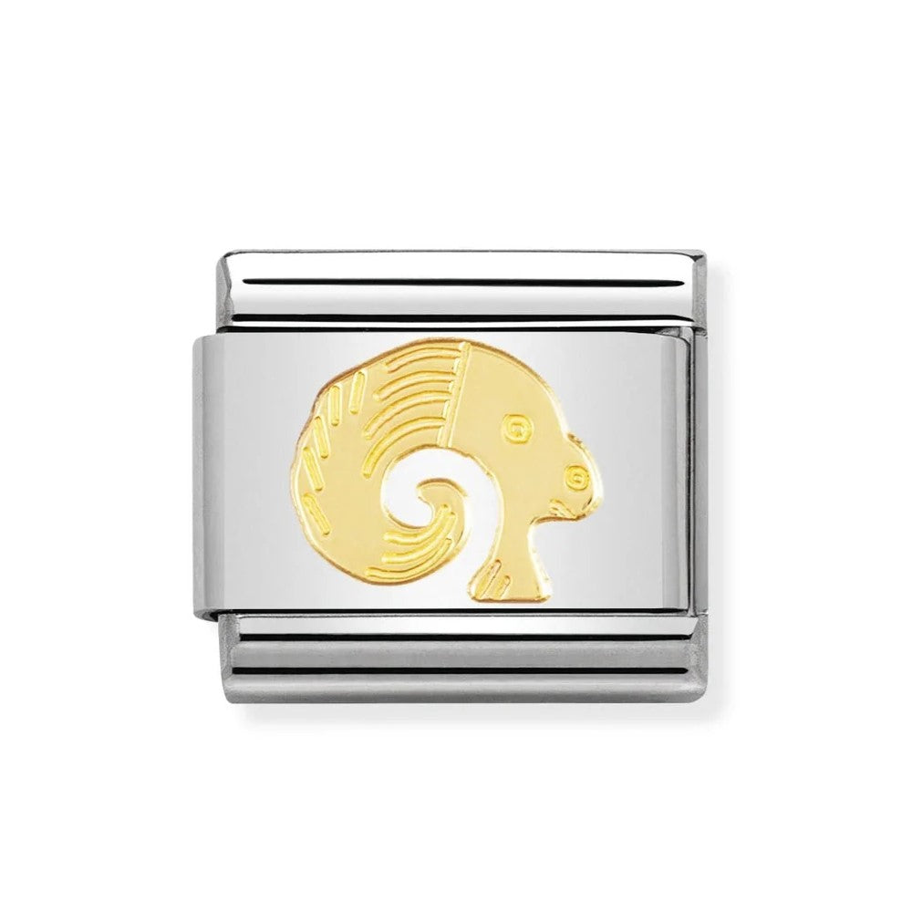Classic Gold Zodiac Aries Link