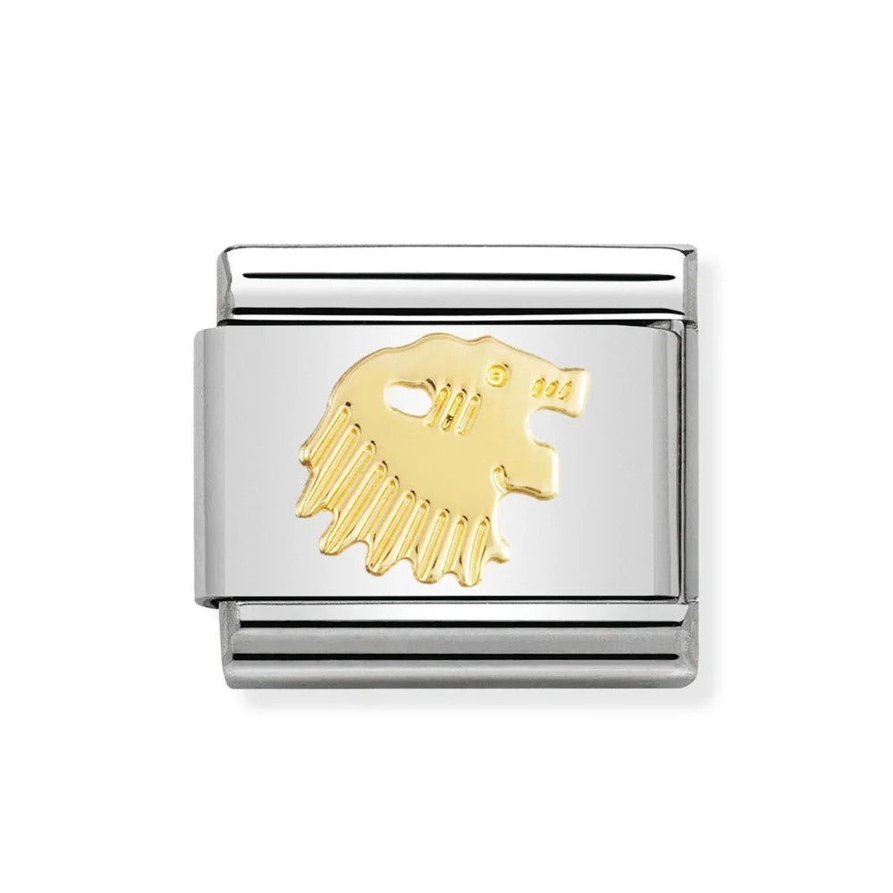 Classic Gold Zodiac Leo Link