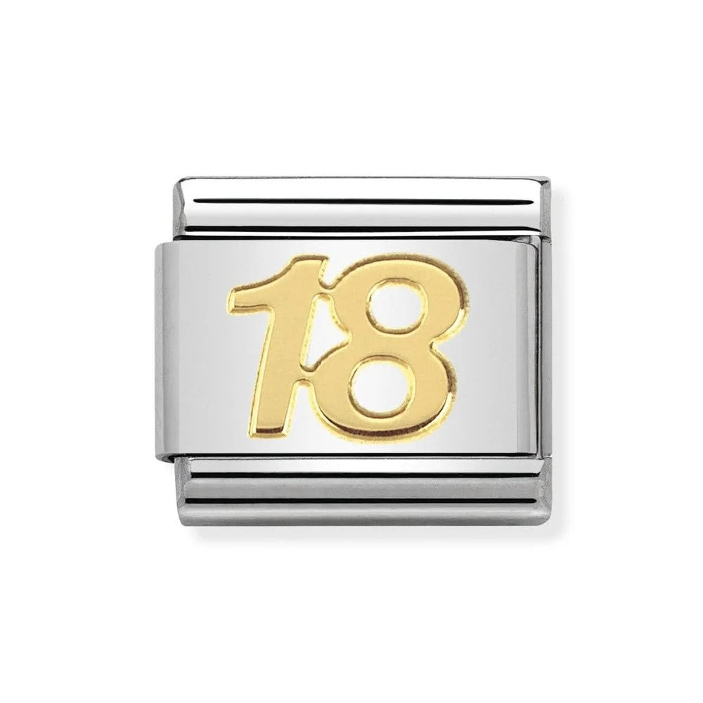 Classic 18ct Gold '18' Link