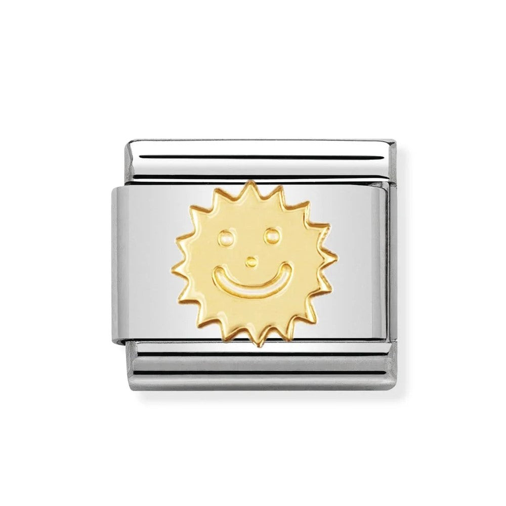 Classic Smiling Gold Sun Link