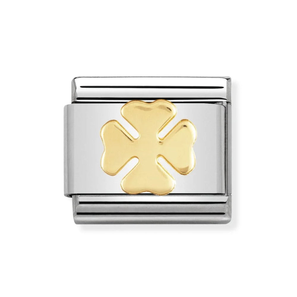 Classic Gold Four Leaf Clover Link