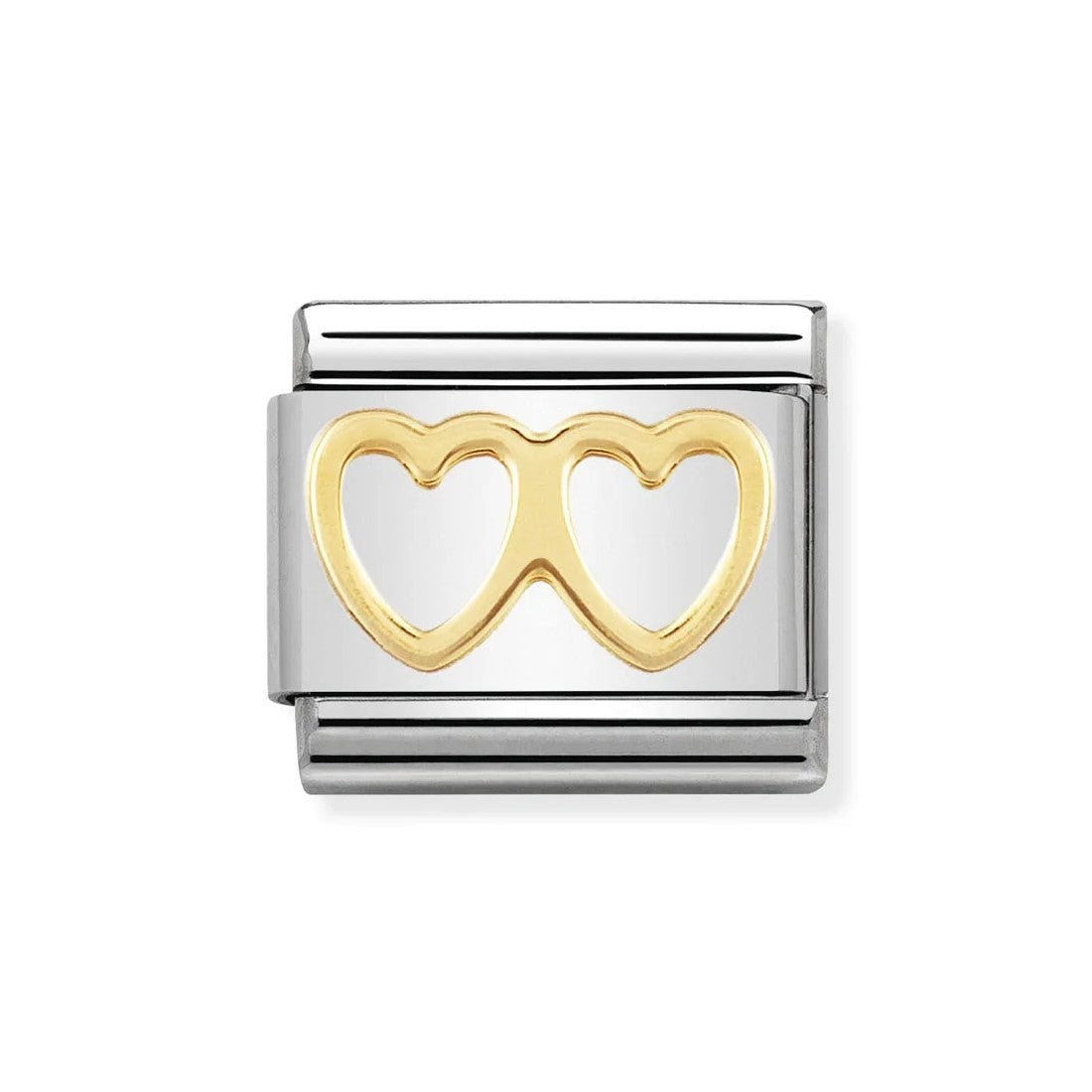 Classic 18ct Gold Double Heart Link
