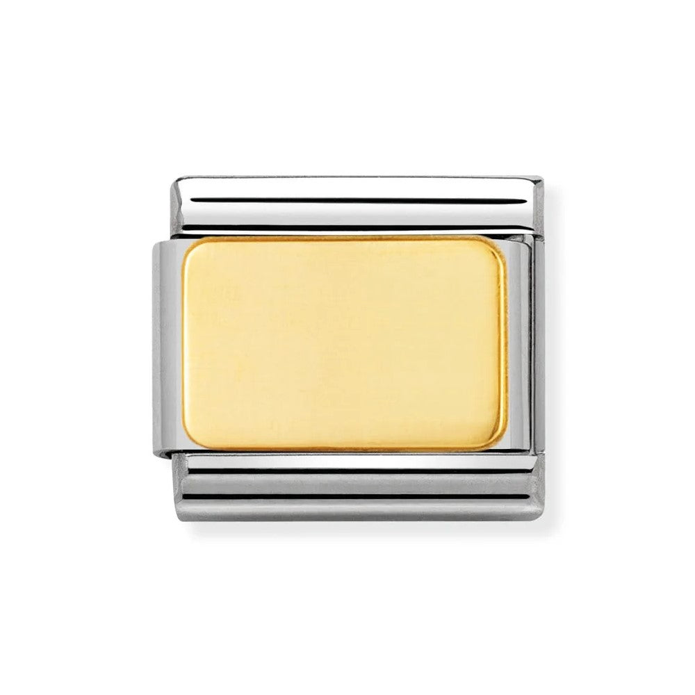 Classic Plain 18ct Gold Plate Link