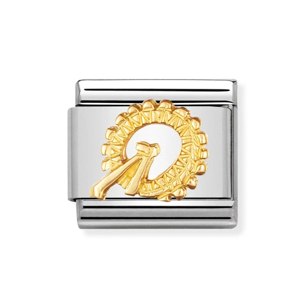 Classic London Eye In Stainless Steel With 18k Gold Charm