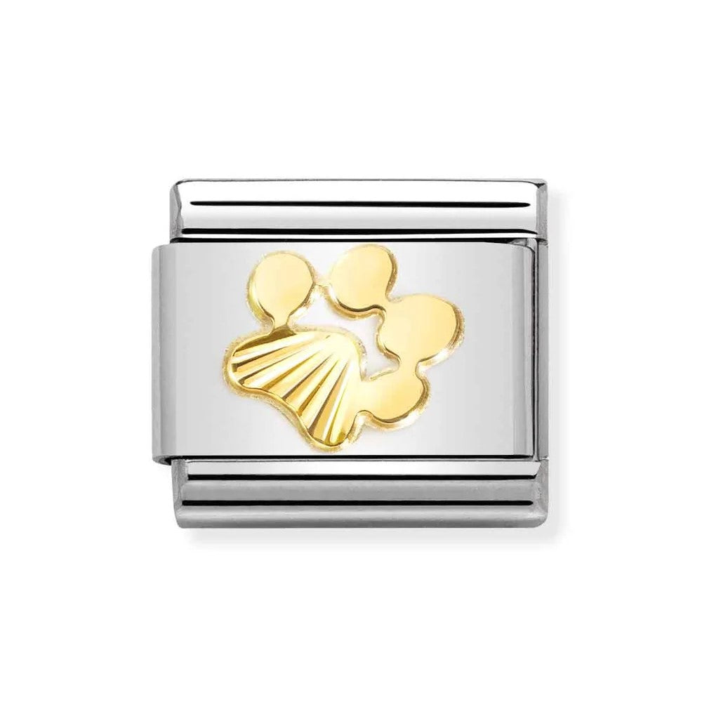 Composable Classic Link In 18K Gold With Dog Foot Print Symbol