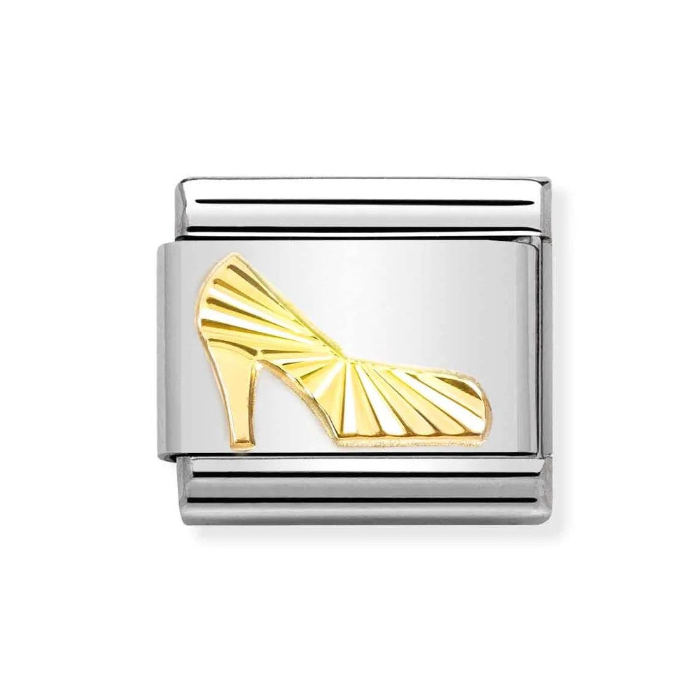 Classic Link In 18K Gold With Etched Detail Shoe