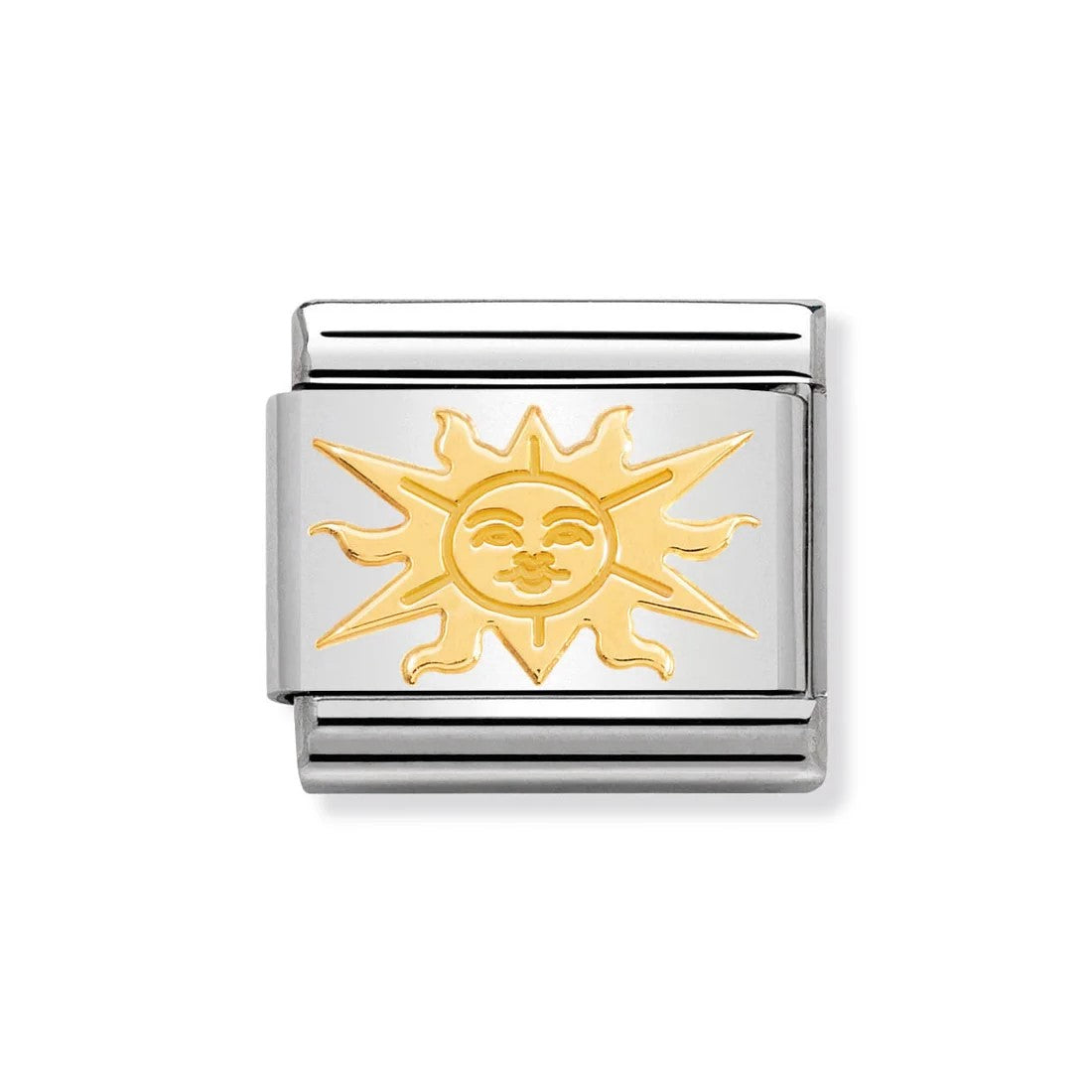 Classic Symbol Link Gold Plate With Relief Sun