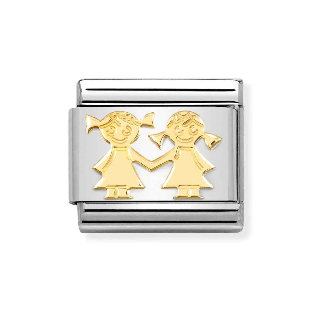Classic Composable Link in 18K Gold With Sisters Symbol
