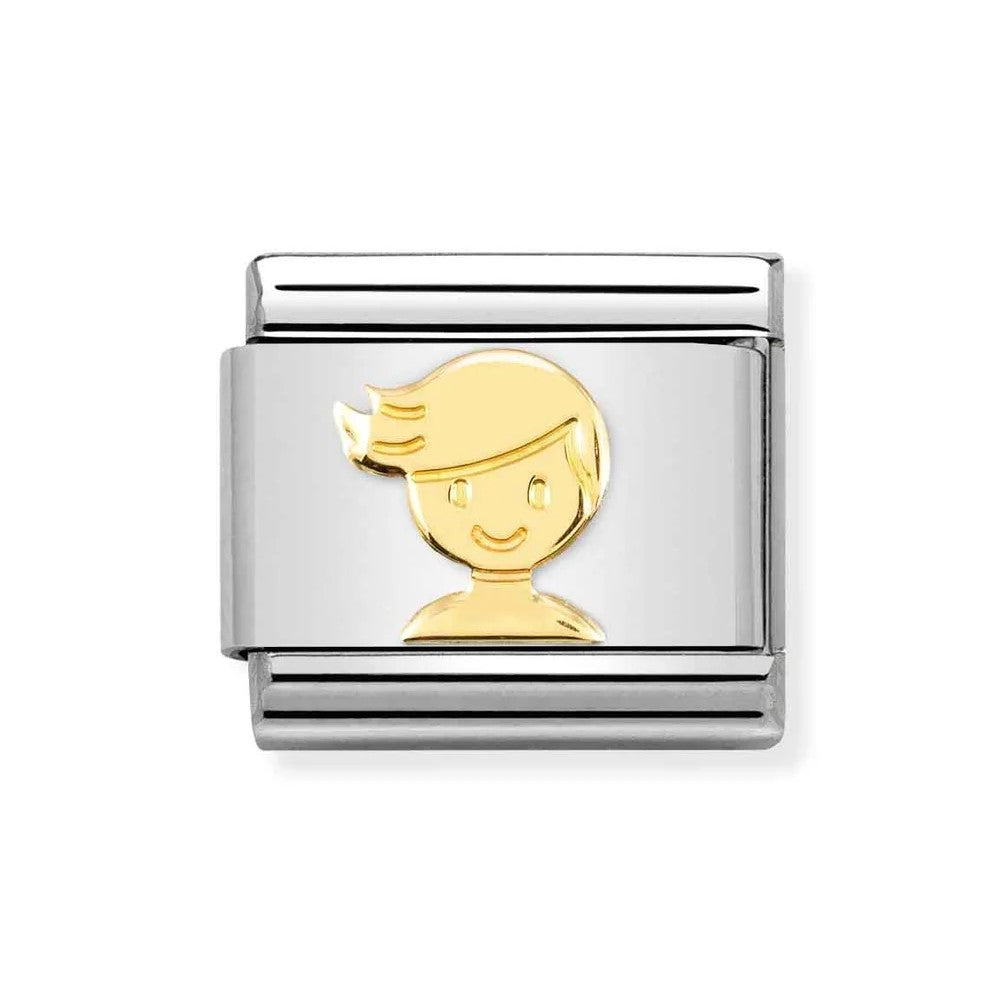 Classic Composable Link in 18K Gold With Boy Symbol