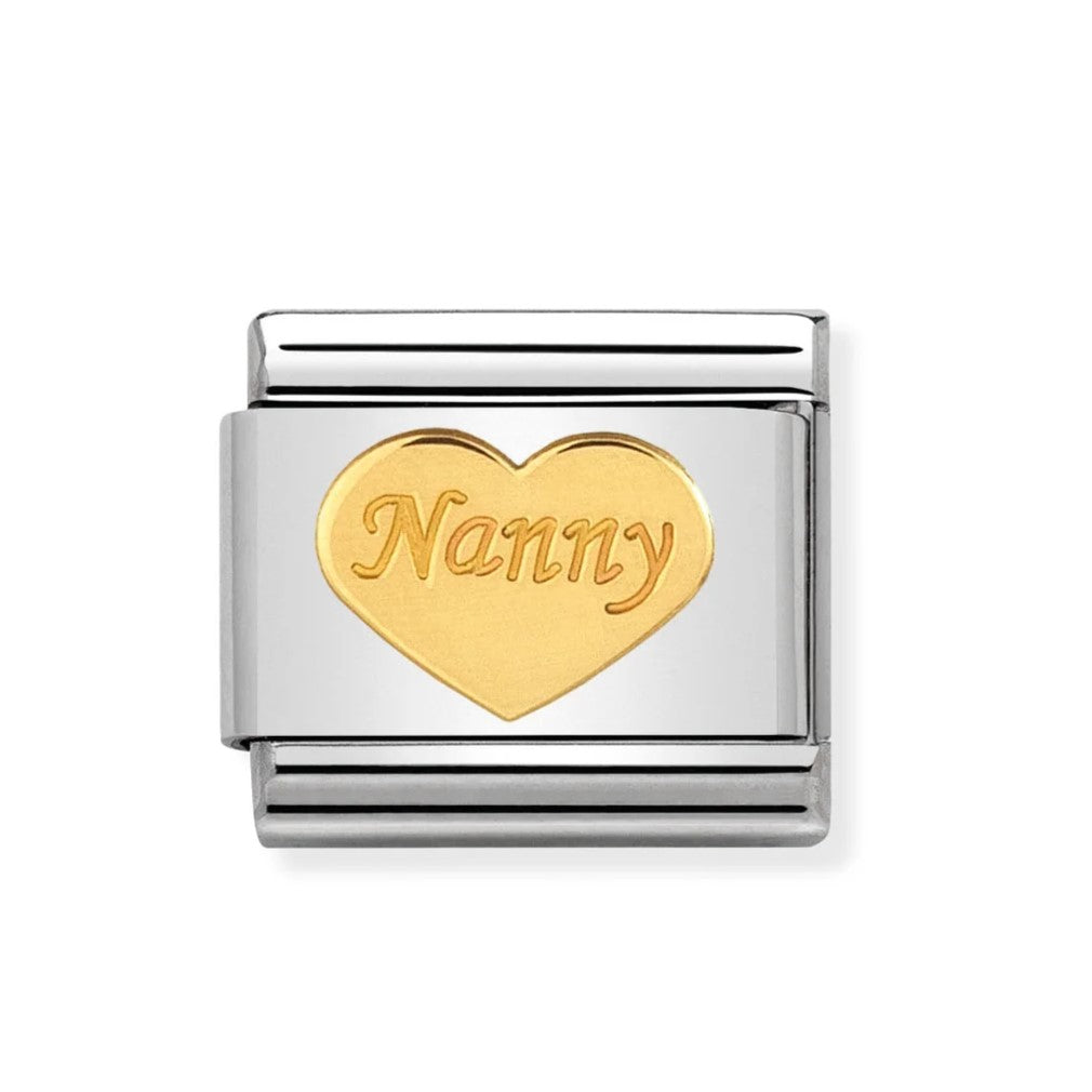 Composable Classic 18k Gold Nanny Heart Stainless Steel Charm