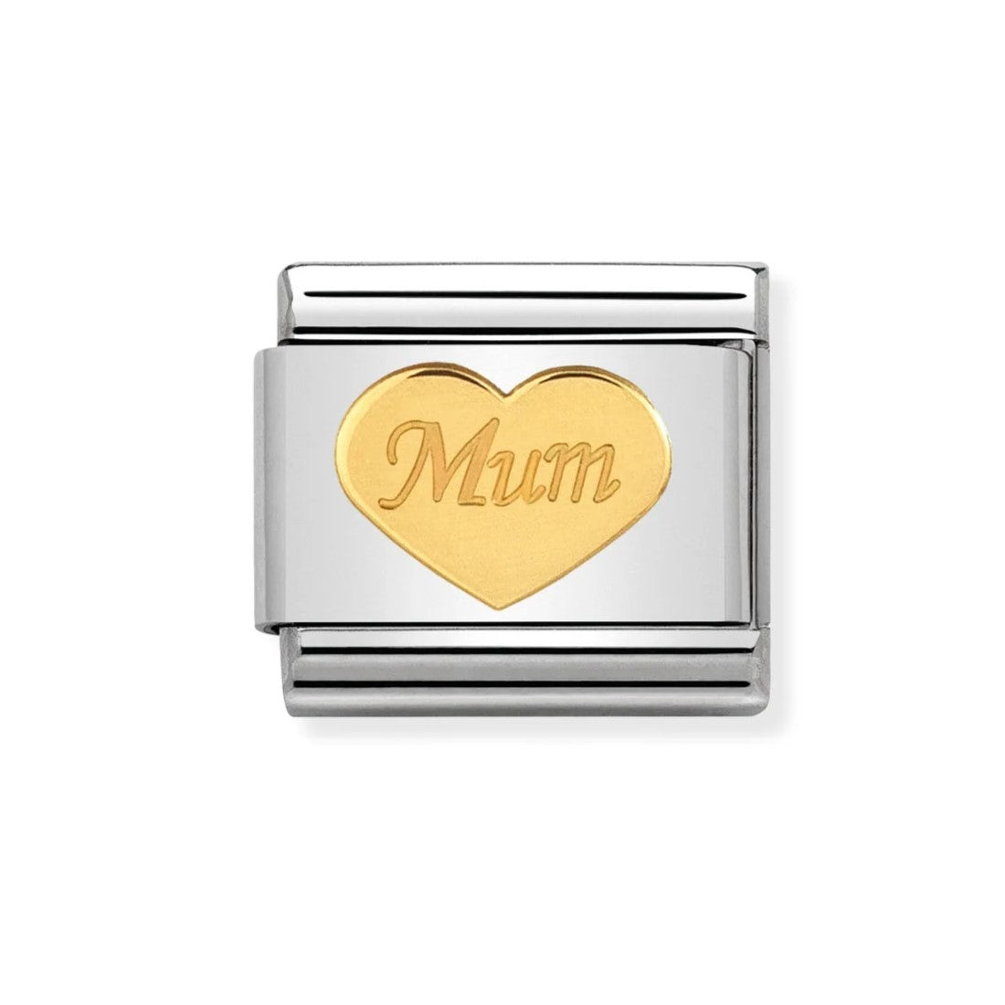 Composable Classic 18k Gold Mum Heart Stainless Steel Charm