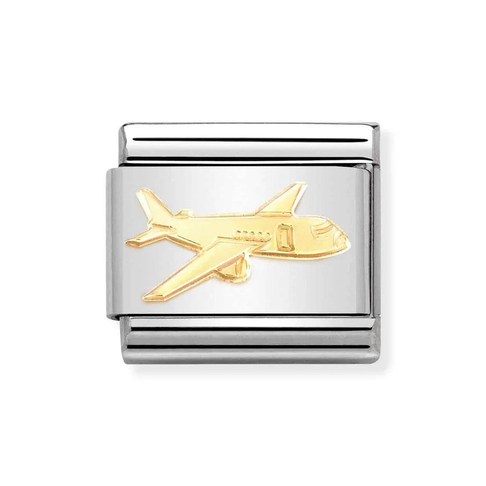 Composable Classic Link In 18K Gold With Airplane Symbol