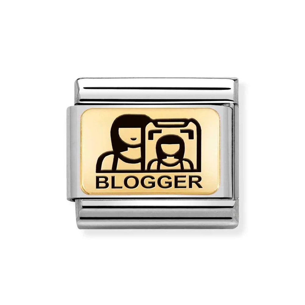 Composable Classic Stainless Steel With 18k Gold BLOGGER Symbol Link