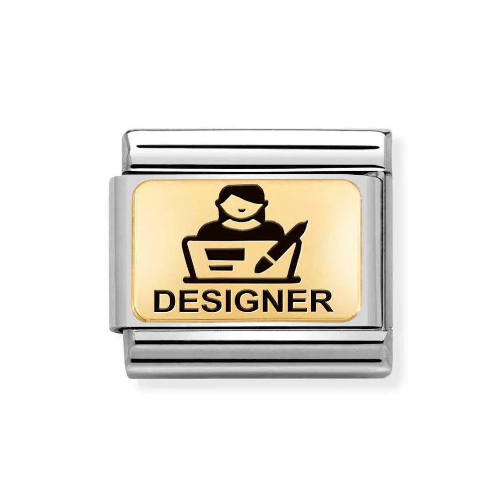 Composable Classic Stainless Steel With 18k Gold DESIGNER Symbol Link