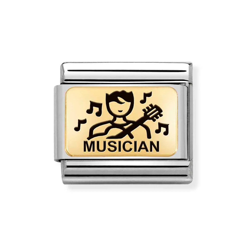 Composable Classic Stainless Steel With 18k Gold MUSICIAN Symbol Link