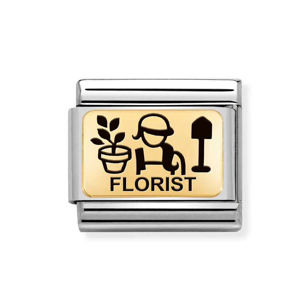 Composable Classic Stainless Steel With 18k Gold FLORIST Symbol Link