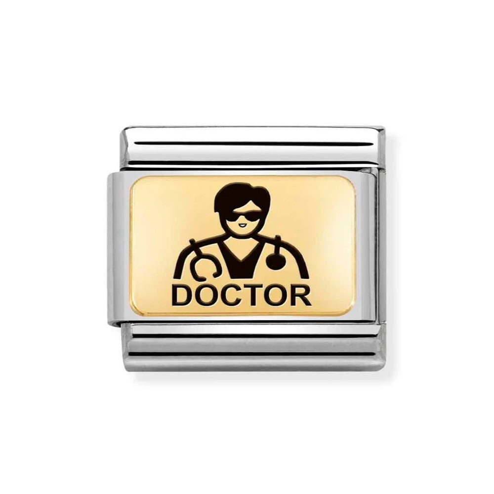 Composable Classic Stainless Steel With 18k Gold DOCTOR (Him) Symbol Link