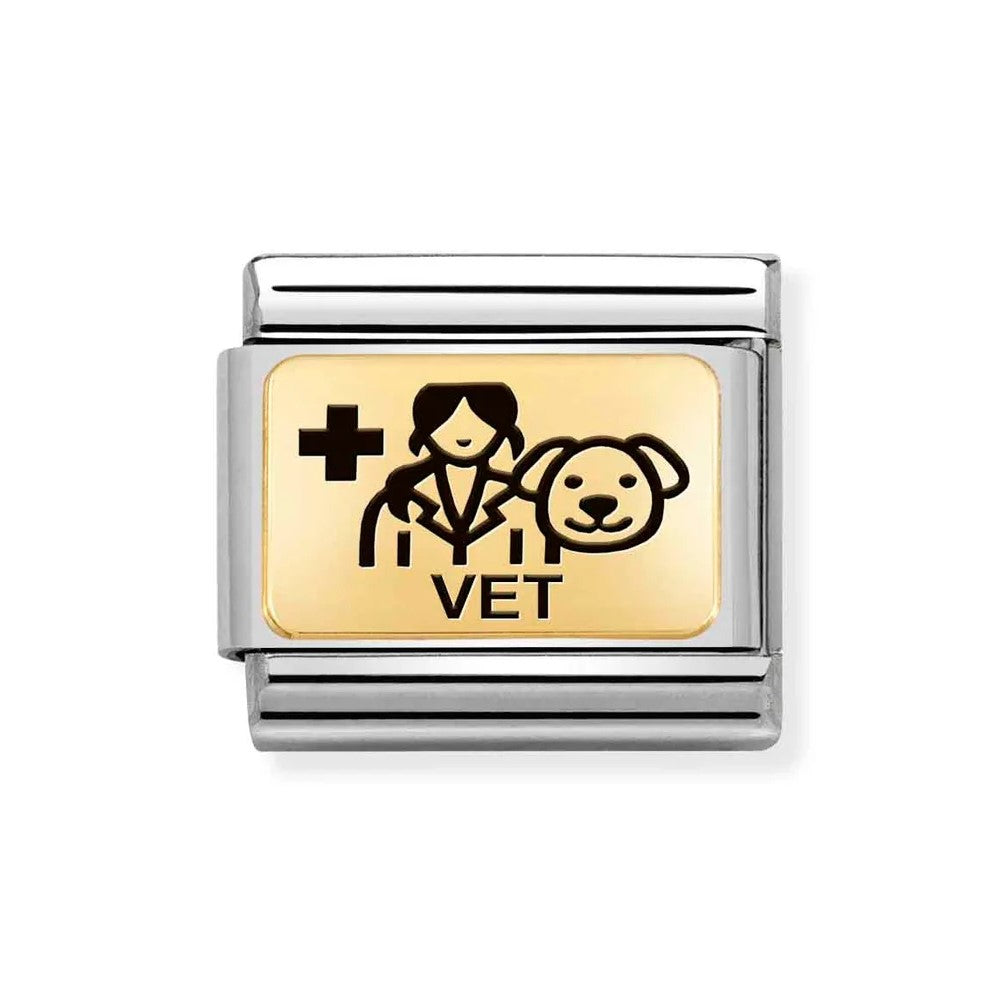 Composable Classic Stainless Steel With 18k Gold VET Symbol Link