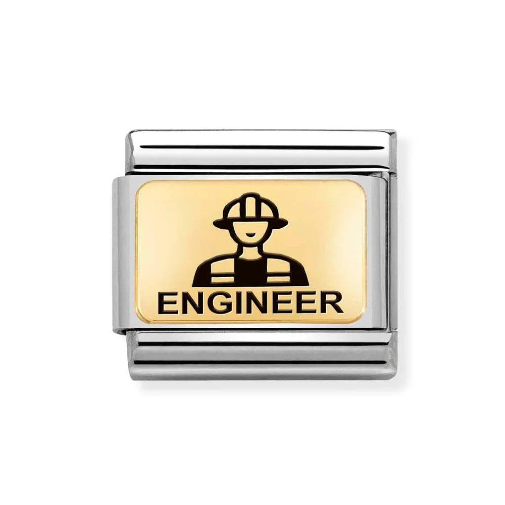 Composable Classic Stainless Steel With 18k Gold ENGINEER Symbol Link