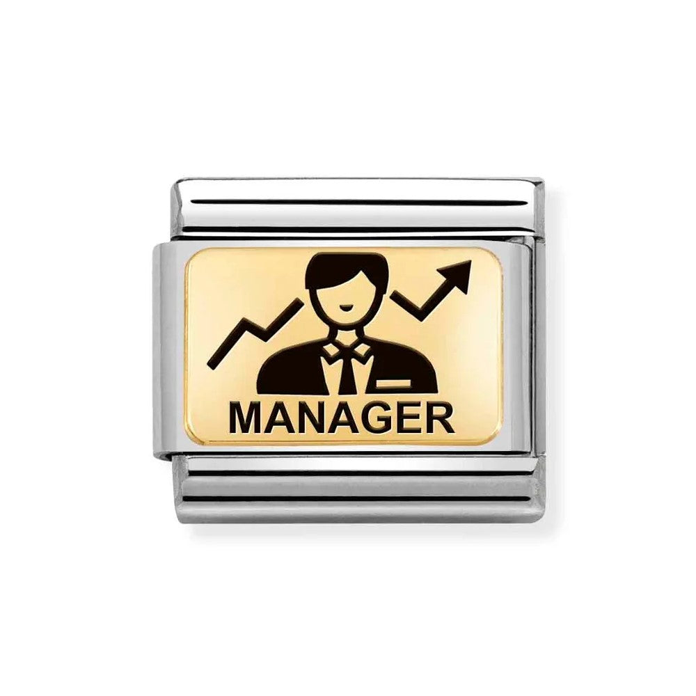 Composable Classic Stainless Steel With 18k Gold MANAGER (Him) Symbol Link