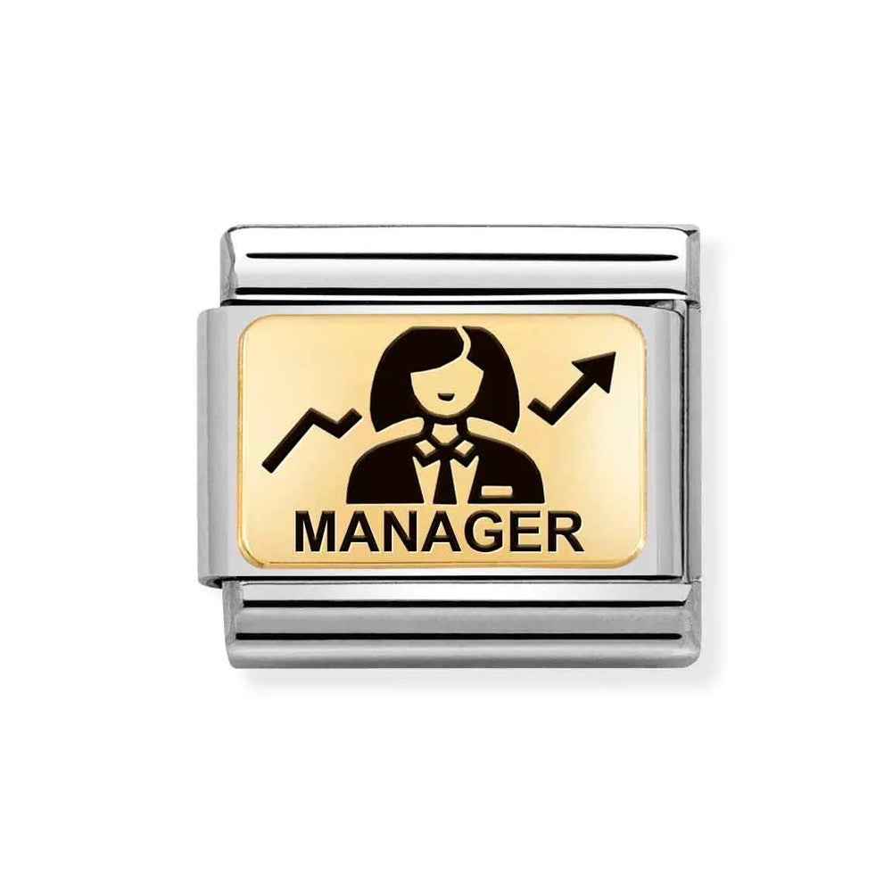 Composable Classic Stainless Steel With 18k Gold MANAGER (Her) Symbol Link