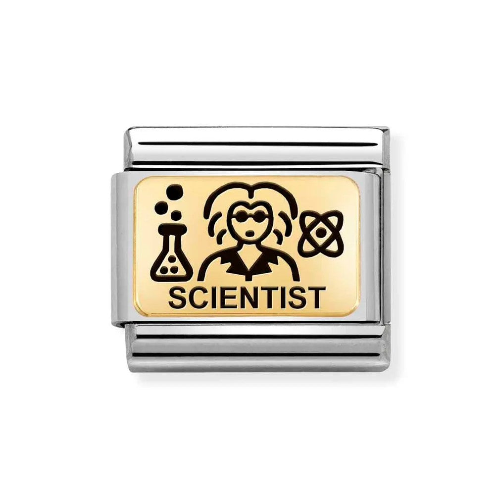 Composable Classic Stainless Steel With 18k Gold SCIENTIST Symbol Link