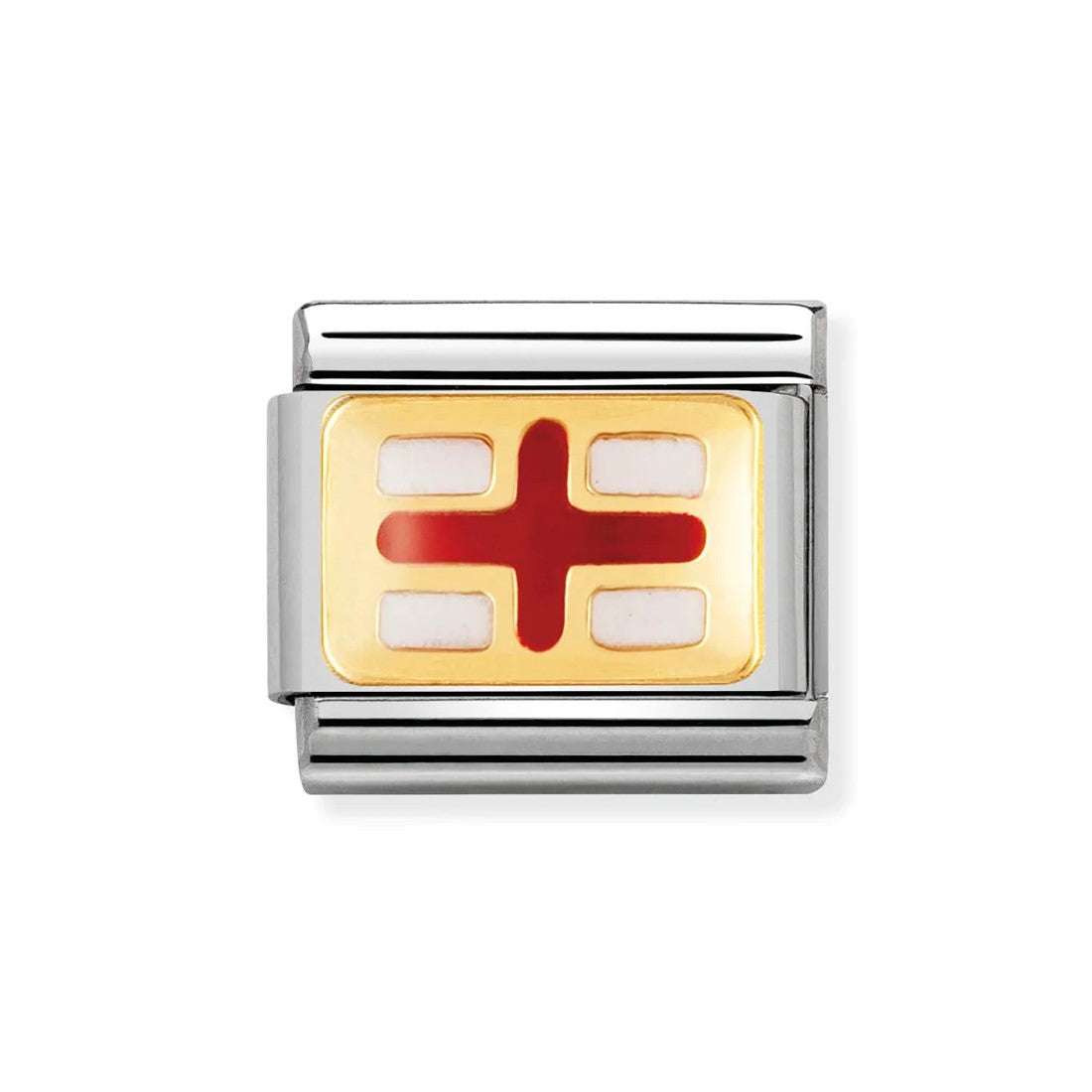 Classic Gold & Enamel England Flag Link