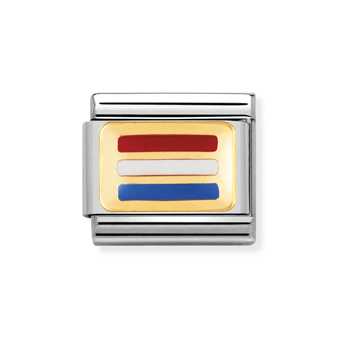 Classic Luxembourg In Stainless Steel With Enamel & 18k Gold Charm