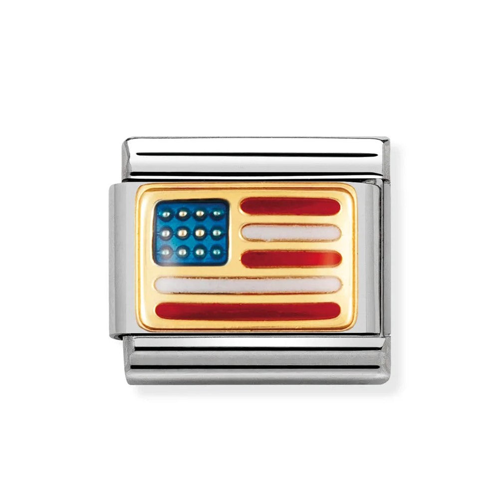 Classic Enamel USA Flag Link