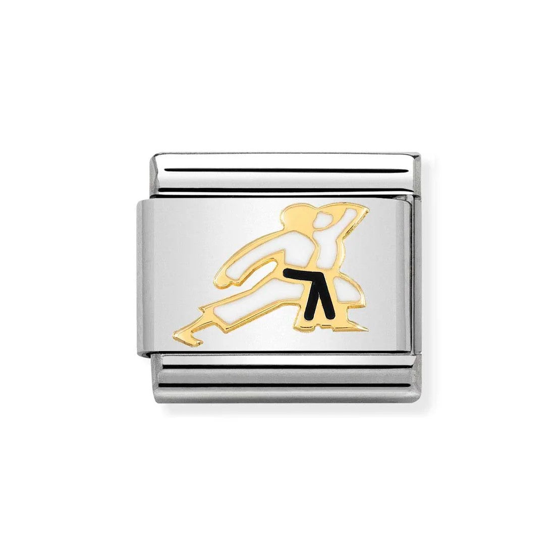 Composable Classic 18k Gold & White Karate Steel Charm