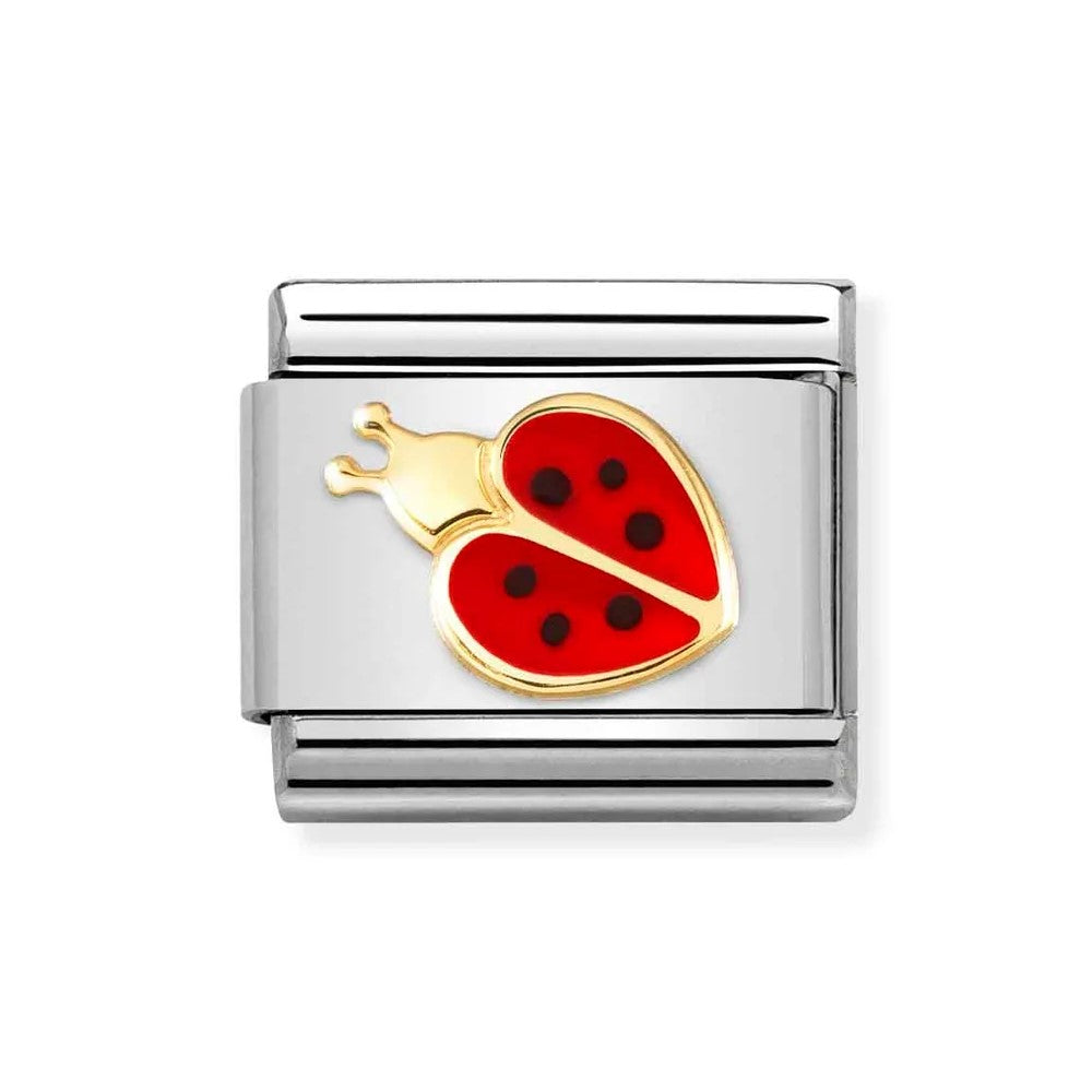 Classic Composable Link in 18K Gold With Red Ladybug Symbol