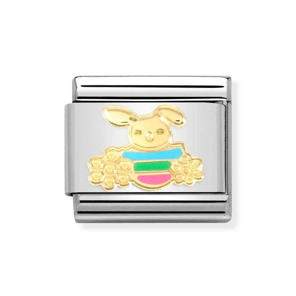 Classic Link In 18K Gold & Enamel Easter Bunny