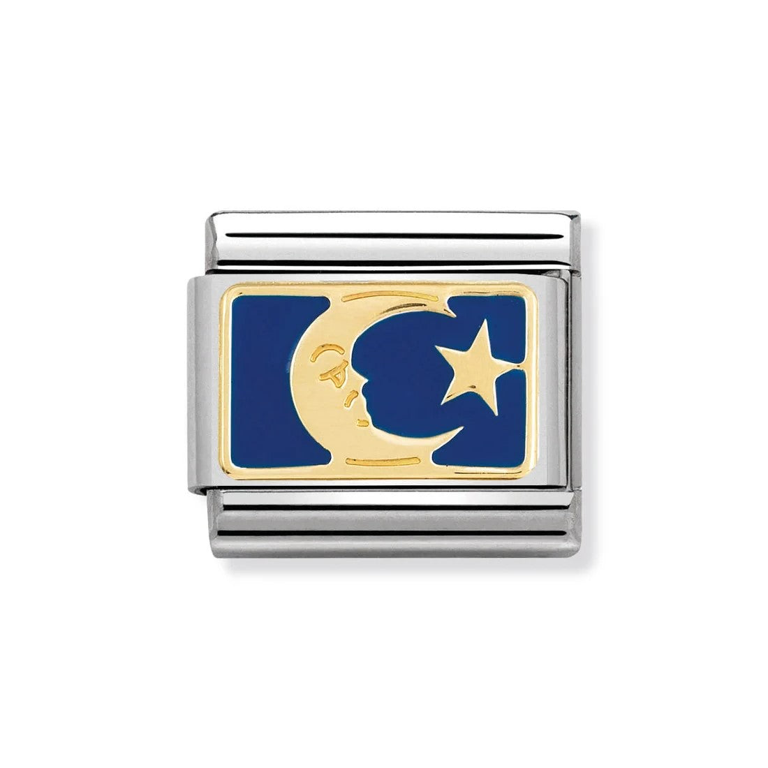 Classic Plates Link Gold Moon Blue Plate