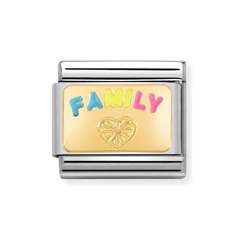 Composable Classic Link In 18K Gold With Family Symbol