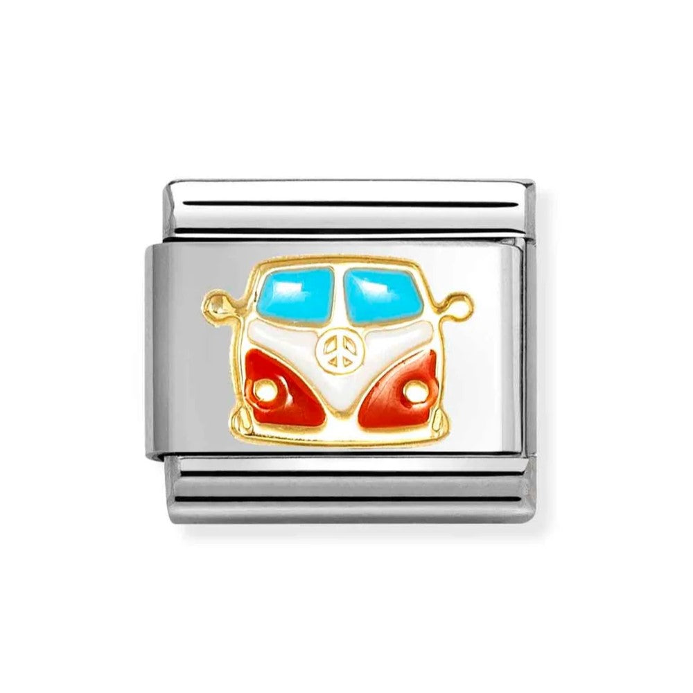 Composable Classic Van In 18K Gold & Enamel Charm