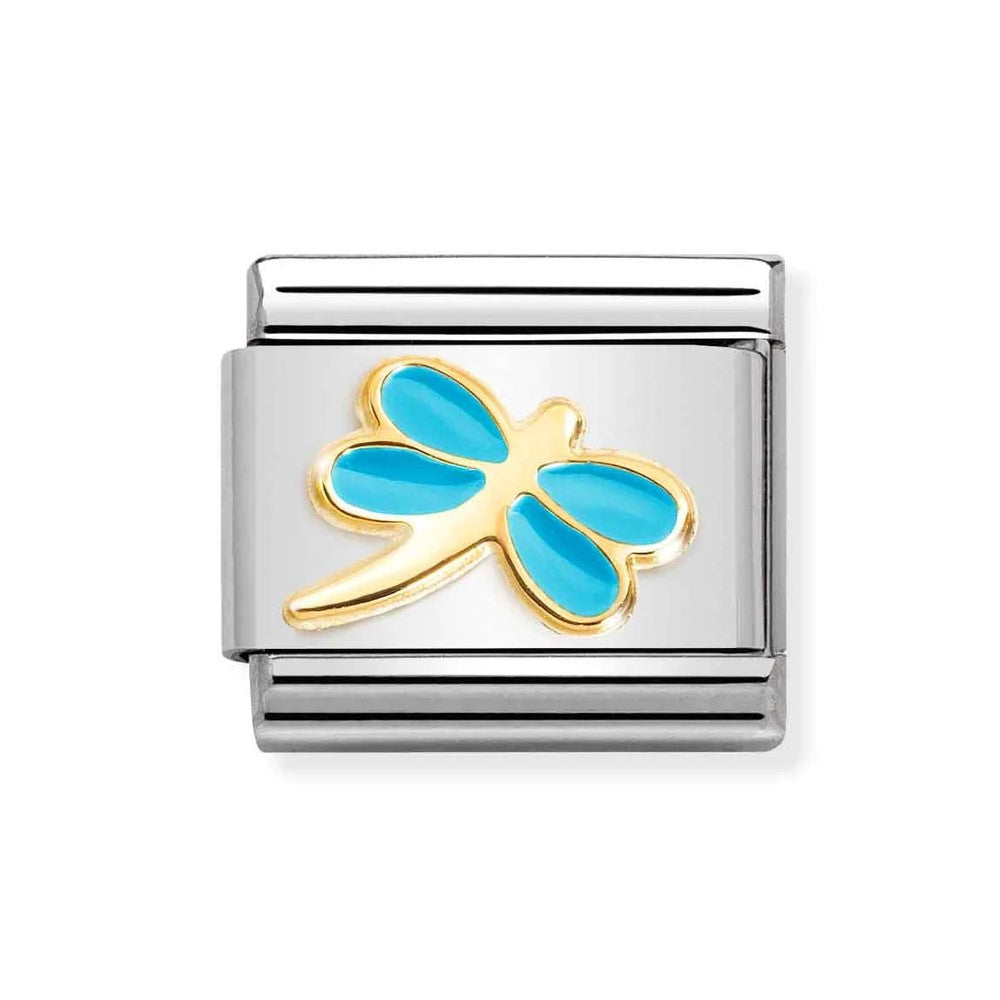 Classic Link In 18K Gold With Turquoise Dragonfly