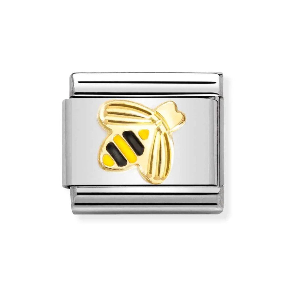 Composable Classic Link In 18K Gold With Bee In Yellow & Black Symbol