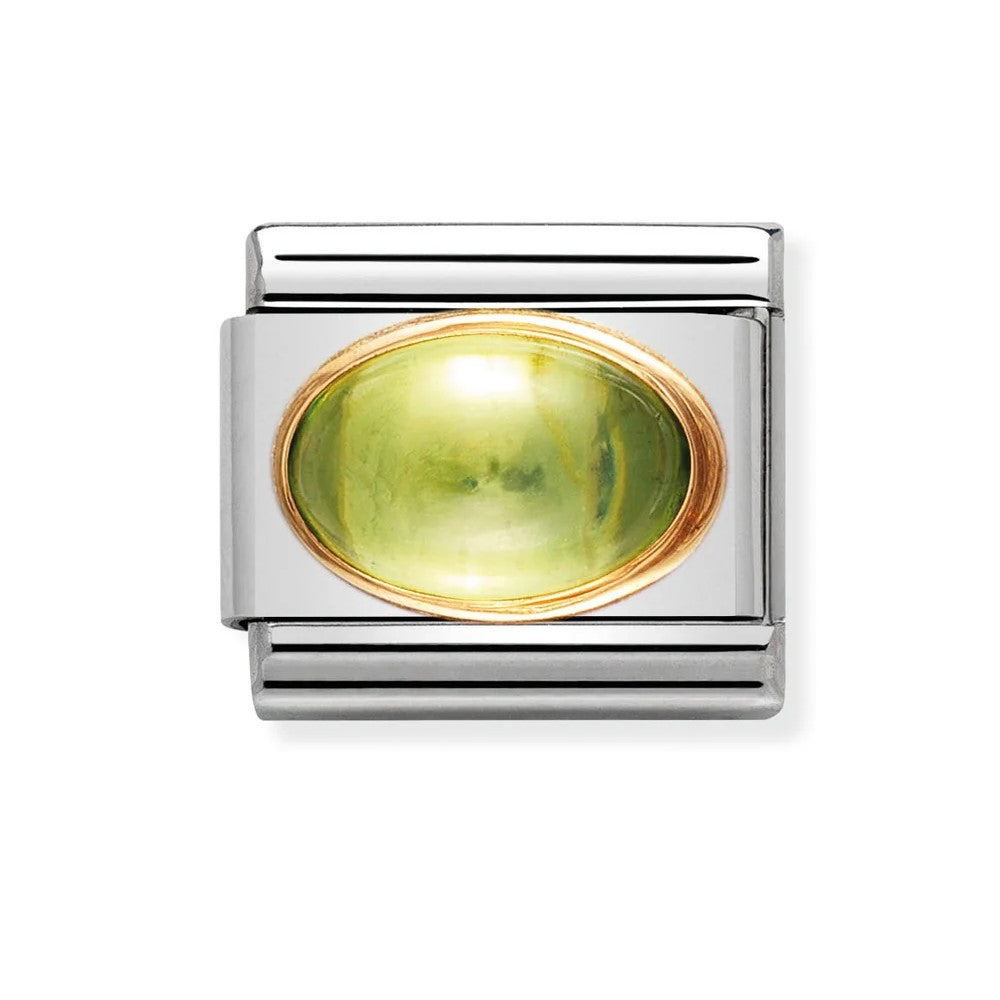 Classic Gold Set Peridot Link