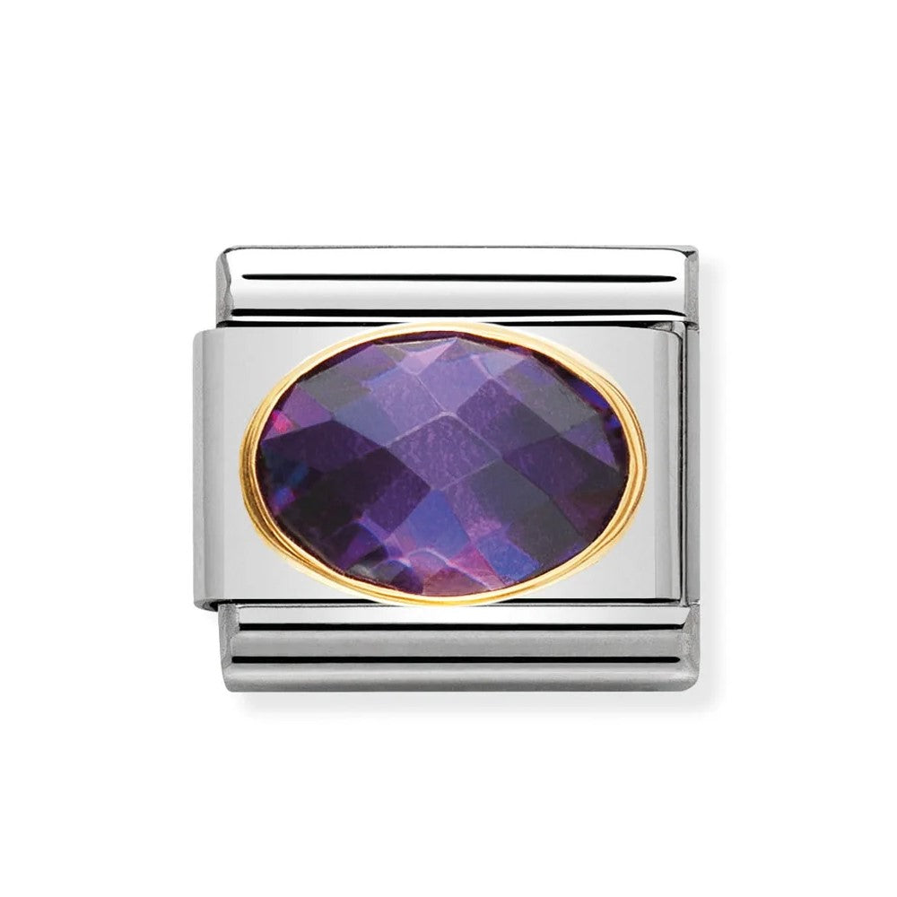 Classic Gold Set Purple CZ Link