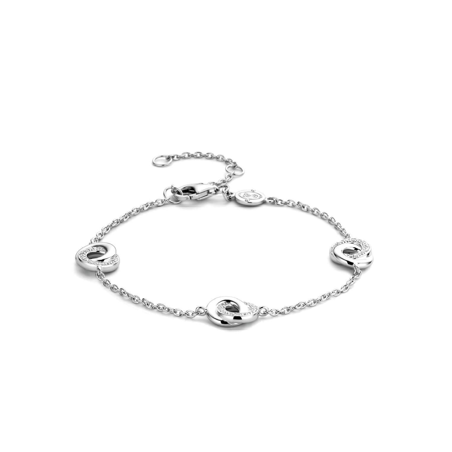 Silver Infinity Shape Charm Bracelet