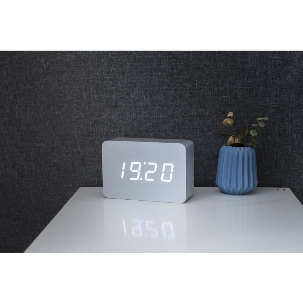 Brick Aluminium Click Clock