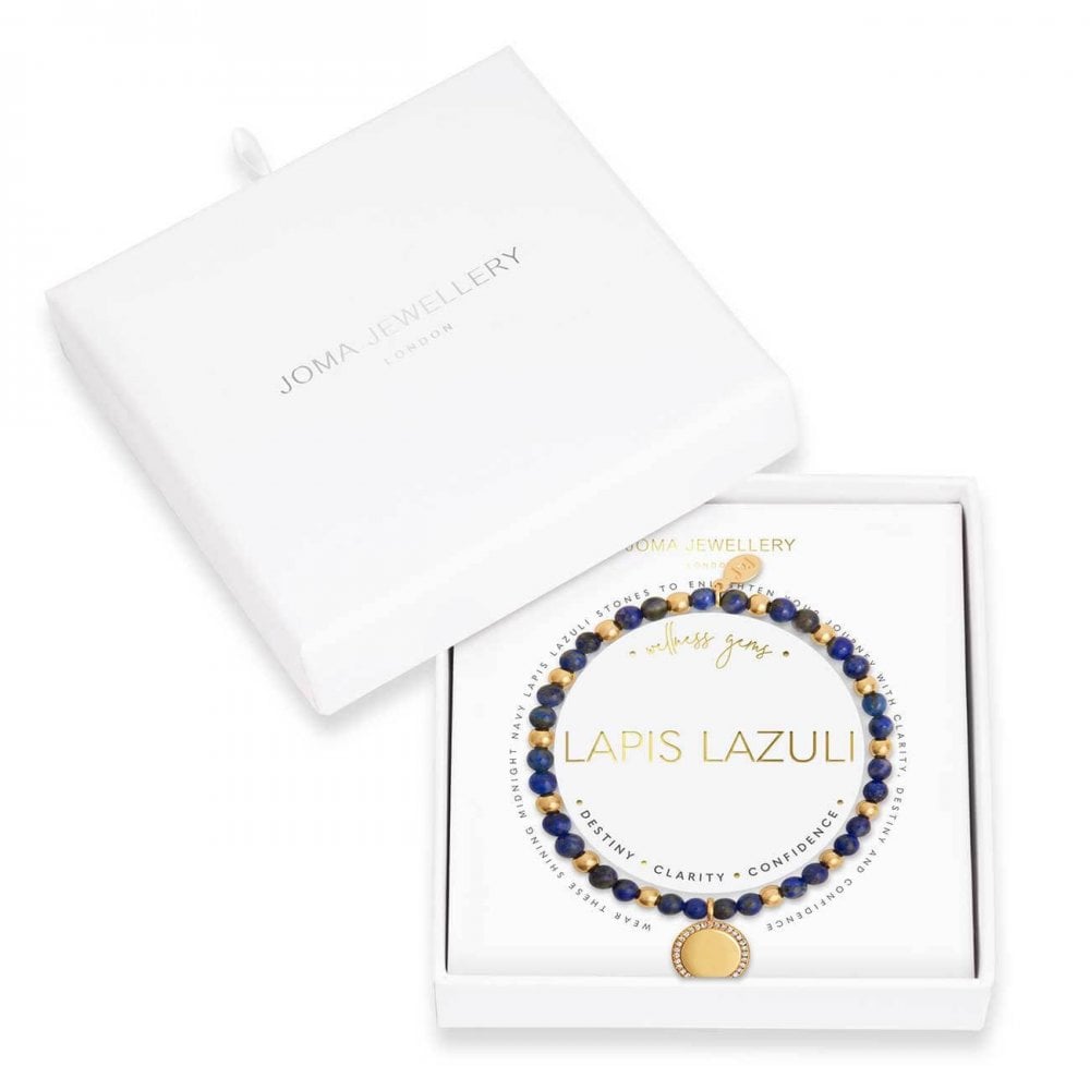 Wellness Gems | Gold | Lapis Lazuli Bracelet | 17.5cm Stretch