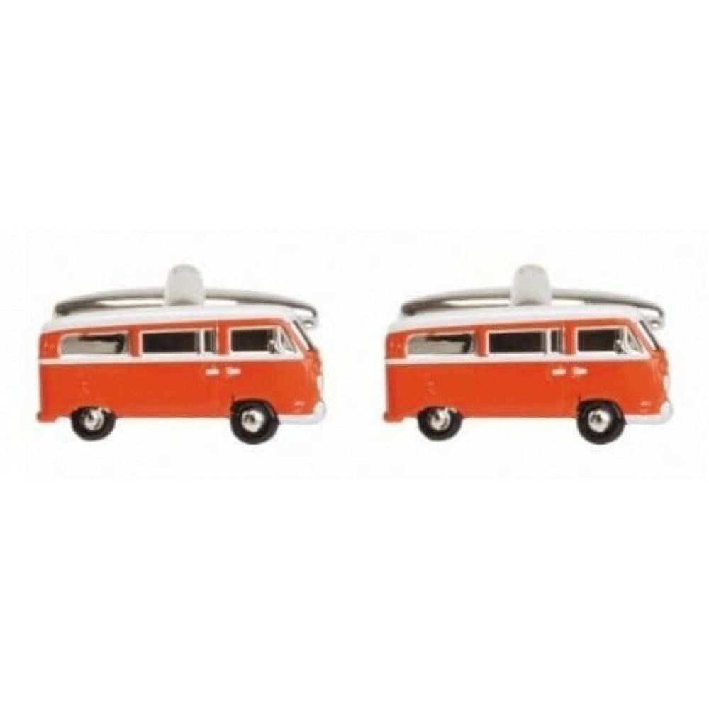 Rhodium Plated Campervan Cufflinks